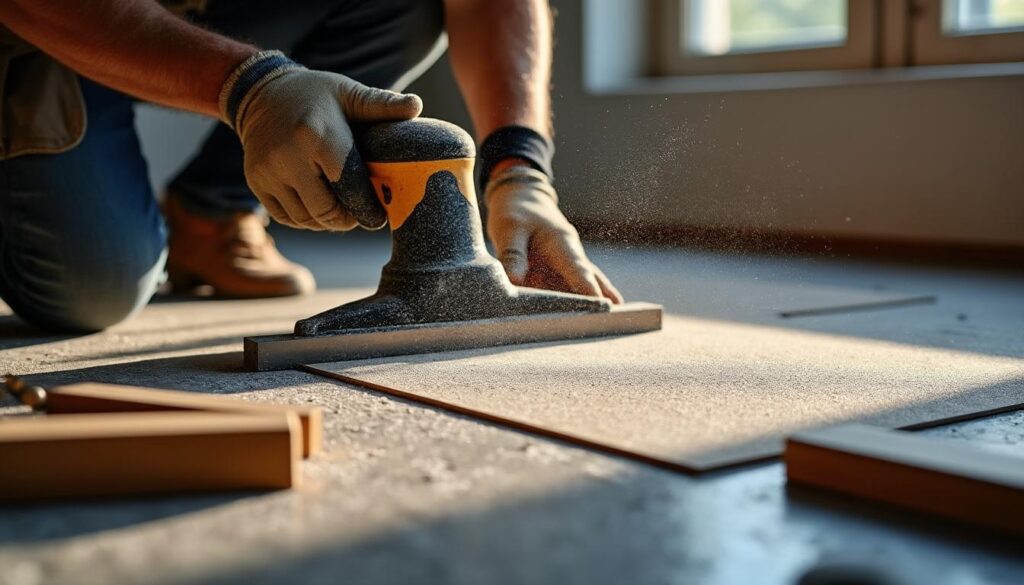 Préparer le support avec l’outillage adapté avant de poser le parquet dans sa maison