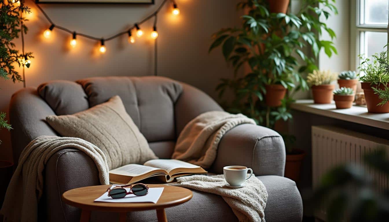 Astuces pour intégrer une guirlande à l’agencement du coin lecture dans le salon