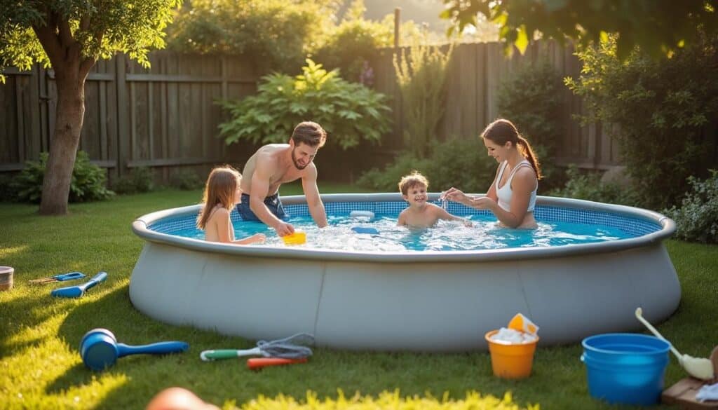 Piscine en composite hors sol : installation rapide et durable