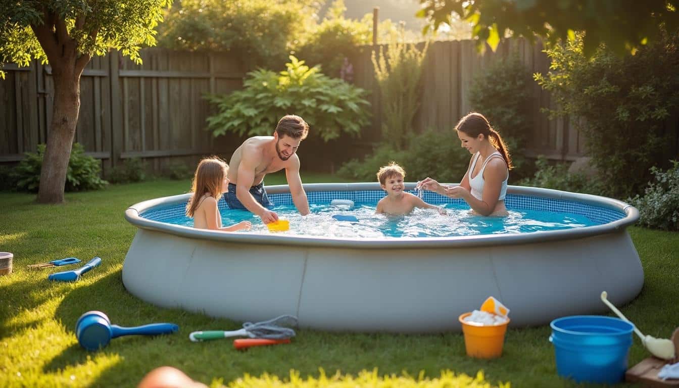 Piscine en composite hors sol : installation rapide et durable