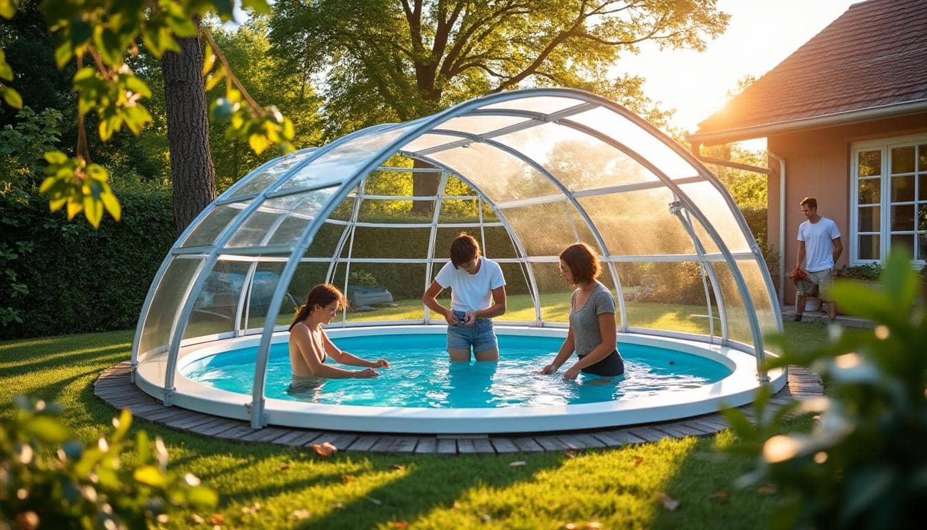 Illustration: Comprendre l’abri adapté aux piscines hors sol rondes et circulaires