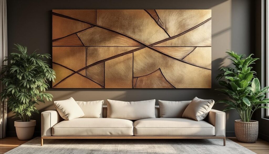 Décoration murale en métal doré : élégance et style pour votre intérieur