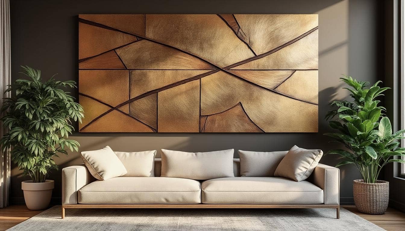 Décoration murale en métal doré : élégance et style pour votre intérieur