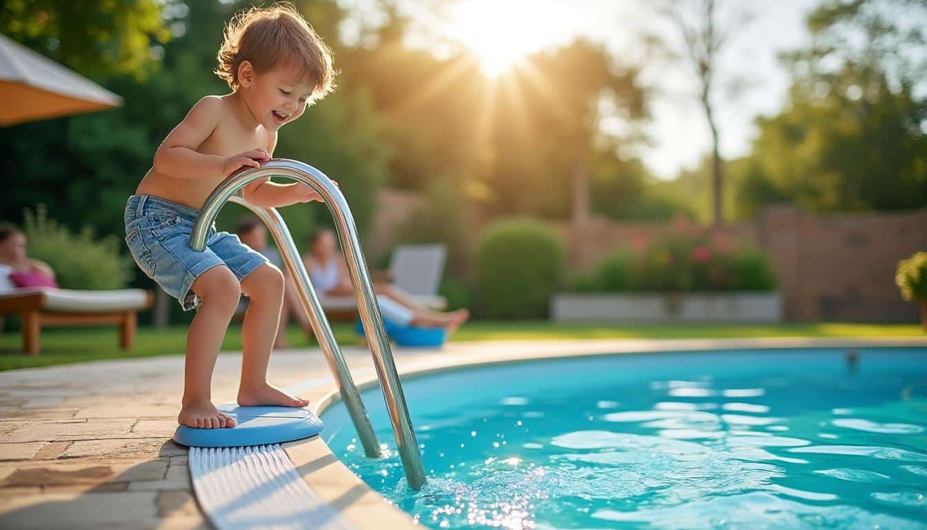 Échelle pour piscine hors sol 122 cm : sécurité et confort garantis