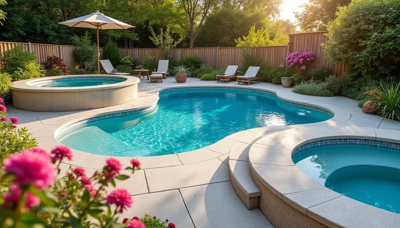 Illustration: Les matériaux et formes proposés pour une piscine hors sol en grès