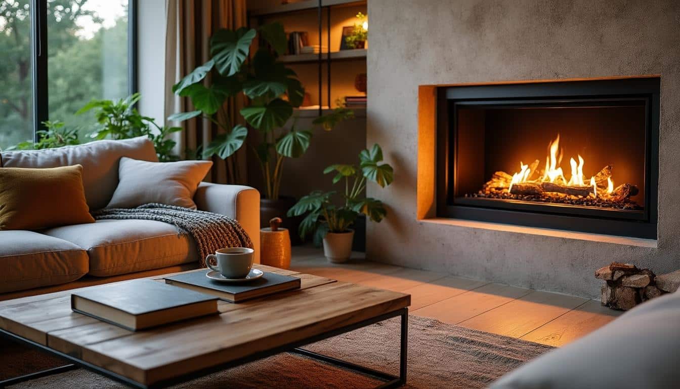 Cheminée murale décorative : style et chaleur optimisés chez vous