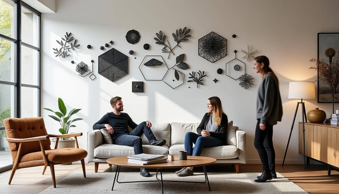 Illustration: Comprendre la décoration murale en métal noir : définitions et atouts