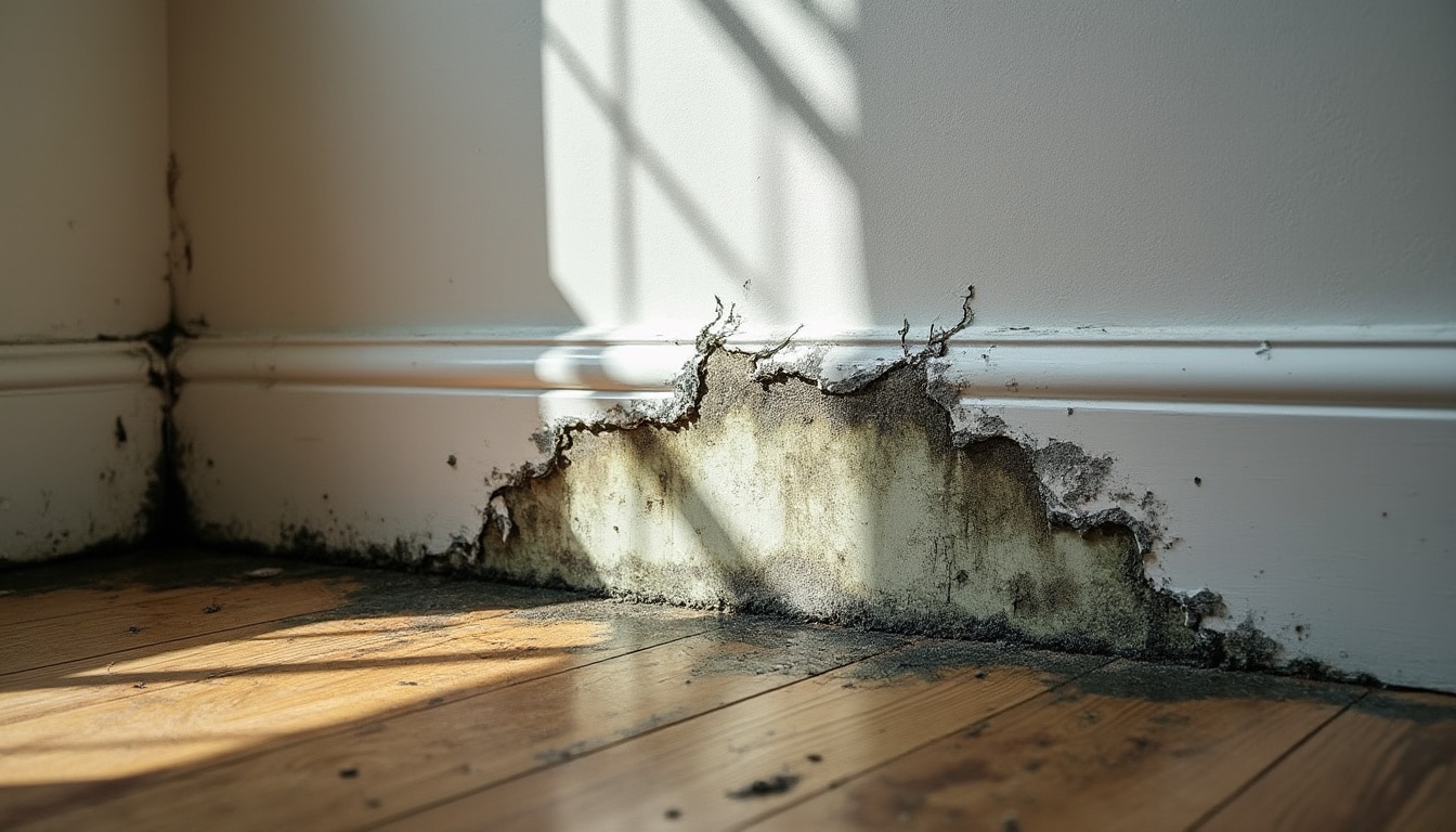 Illustration: Comment reconnaître la moisissure derrière les plinthes dans une chambre