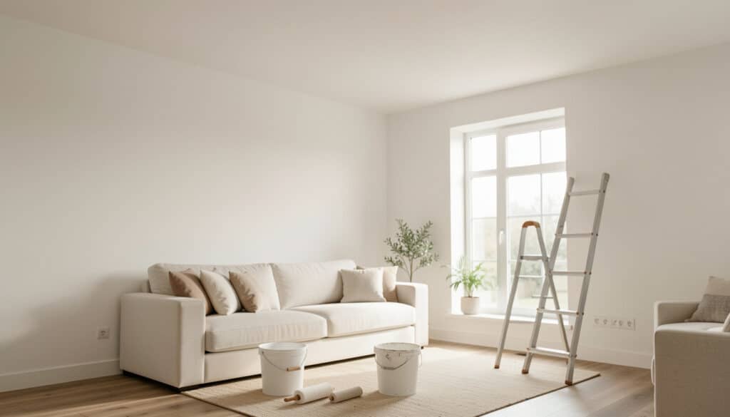 Peinture blanche pour murs et plafonds sans faux pas