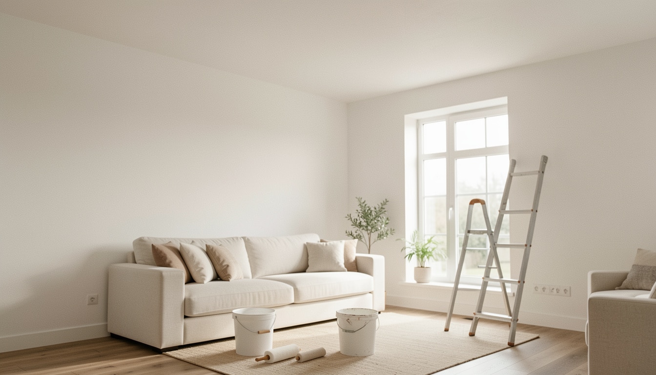 Peinture blanche pour murs et plafonds sans faux pas