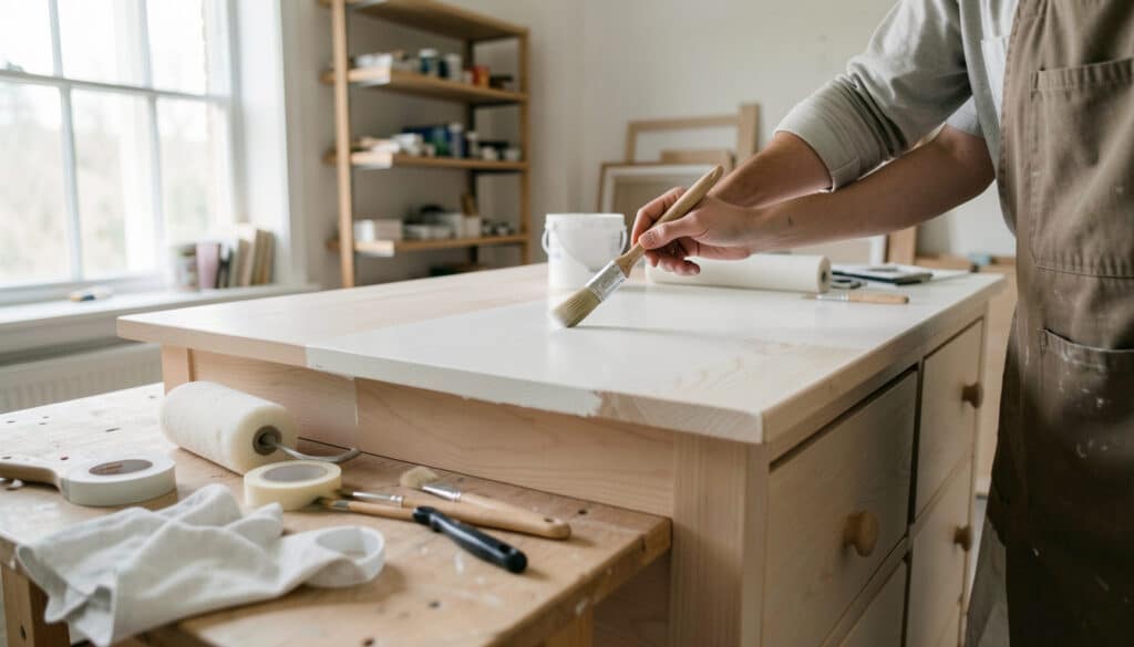 Comment peindre un meuble en bois avec un rendu durable